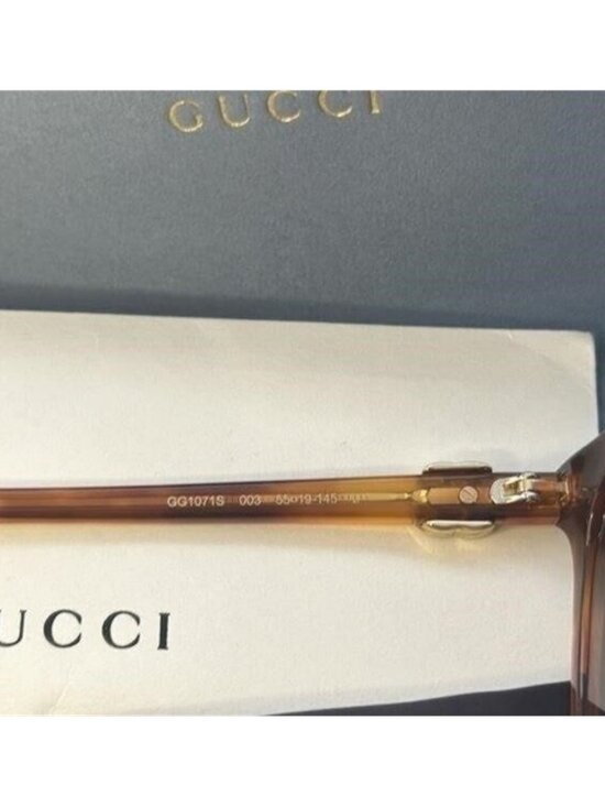 New- Authentic ?GG1071S 003 55 GUCCI HAVANA CAT-EYE SUNGLASSES